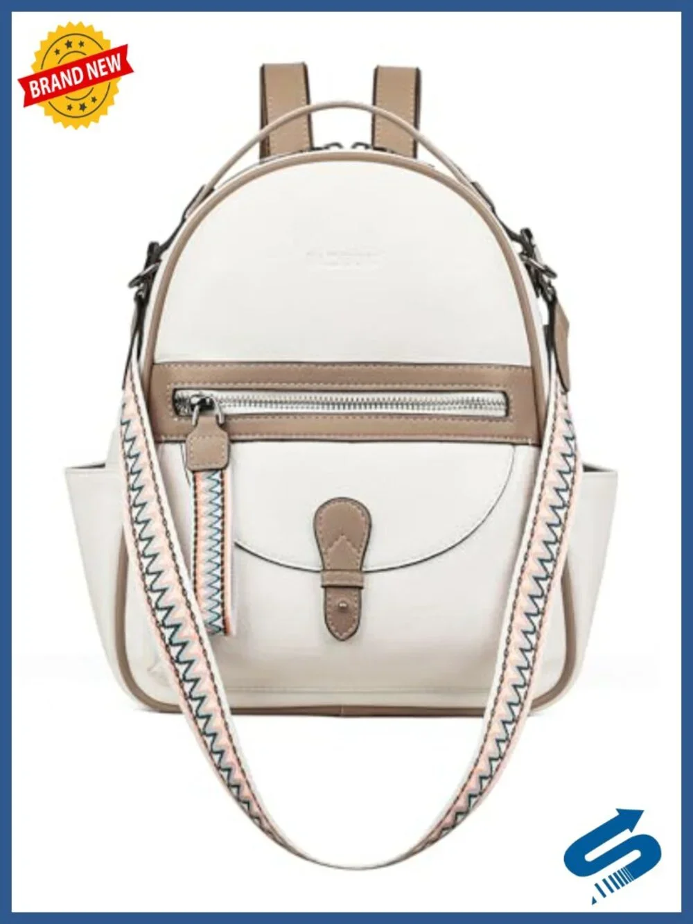 Women's Mini Backpack Purse Faux Leather Daypack with Pockets